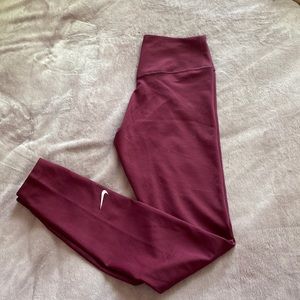NWOT dark red nike leggings